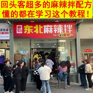 新特色小吃麻辣拌配方技术秘方正宗东北抚顺做法商用摆摊视频教程-多平台虚拟货源网