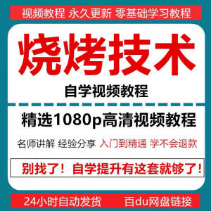烧烤技术教程视频配方书东北重庆烧烤技术配方教程自学教材零基础-多平台虚拟货源网