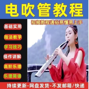 自学乐器电吹管教程课程实用学习教材视频初学者入门零基础-多平台虚拟货源网