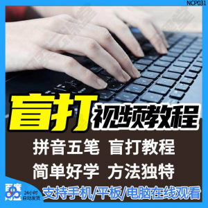 盲打不看键盘打字视频教学网课指法纠正零基础普通键盘私教版资料-多平台虚拟货源网