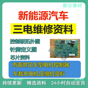 新能源汽车维修资料拓扑原理针脚图芯片三电控制器充电机压缩机-多平台虚拟货源网