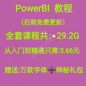 Power bi教程商业数据分析可视化图表建模视频零基础powerbi课程-多平台虚拟货源网
